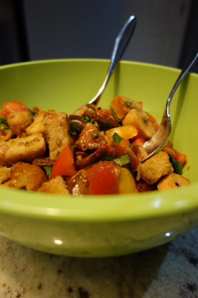 panzanella salad for fussy eater kids