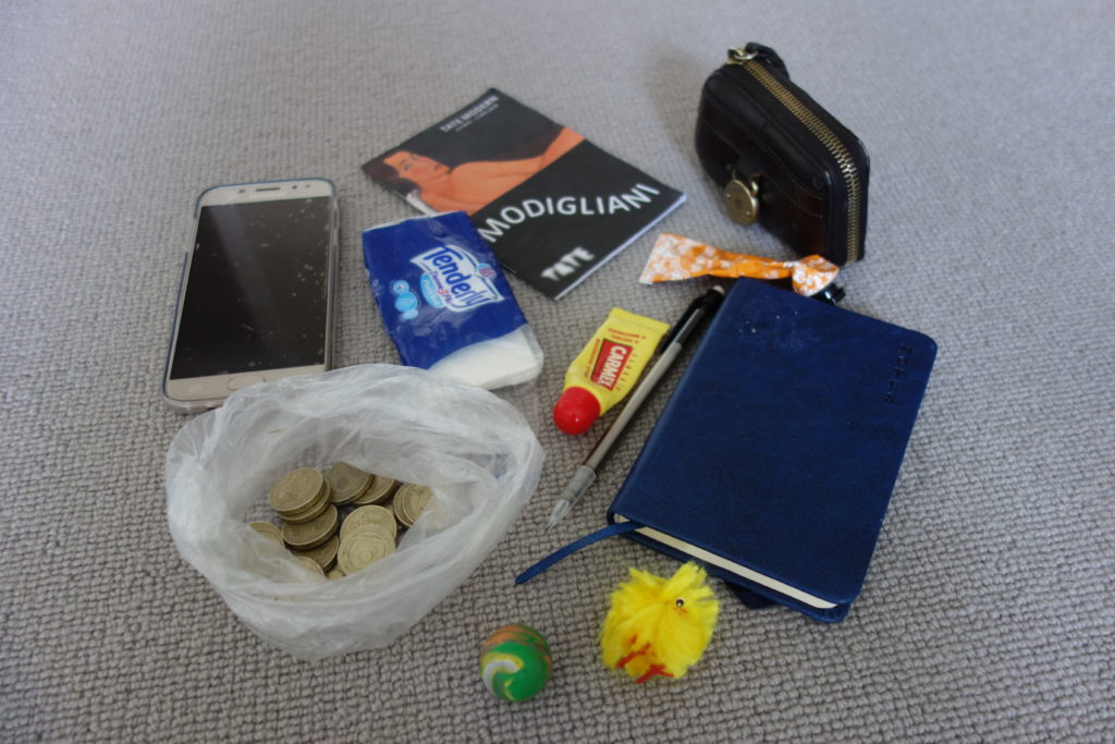 Contents of mummy's handbag