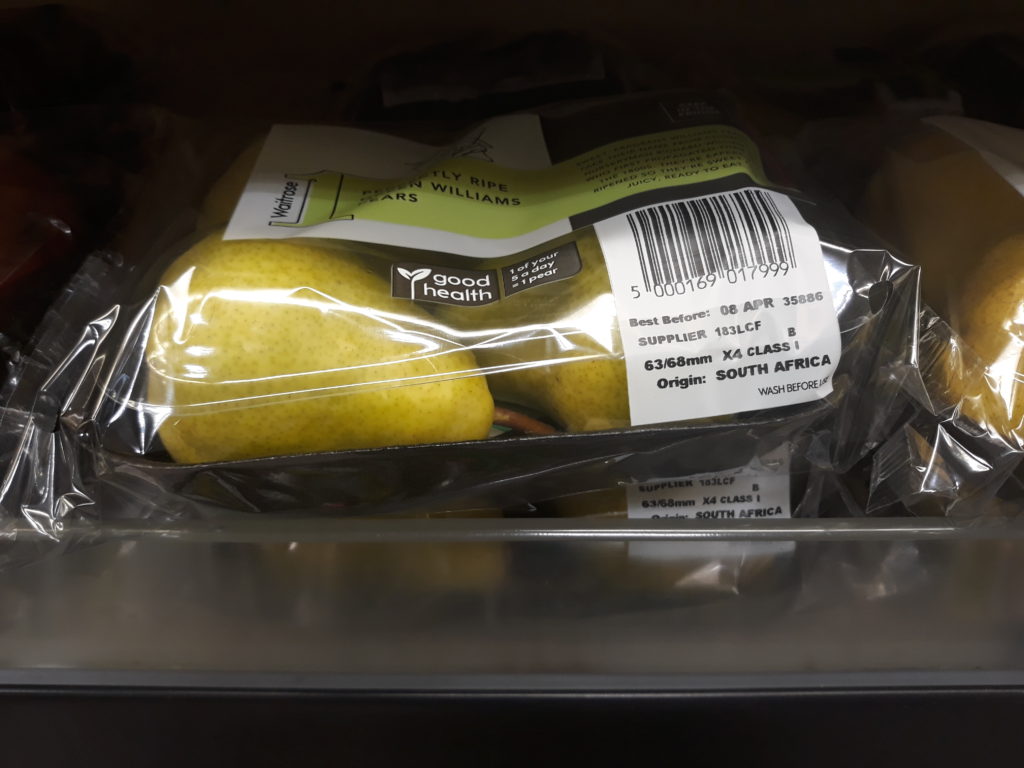 waitrose must reduce use of plastic in pear trays