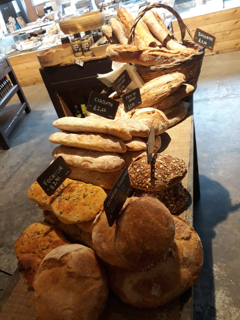 delicious breads on our day out at Mercato Metropolitano